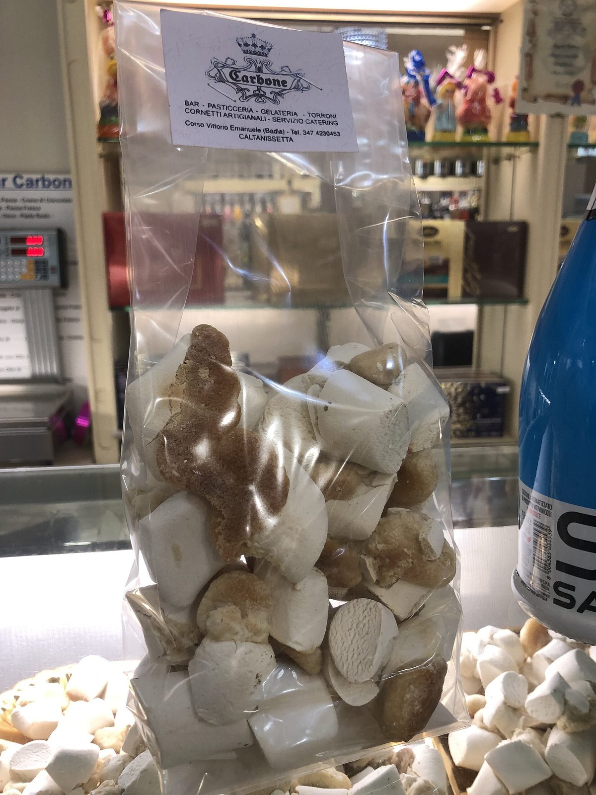 Ossa di morto — pale knobbly biscuits shaped like bones